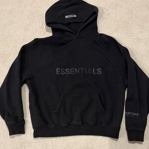 Essentials Charcoal Black Hoodie
